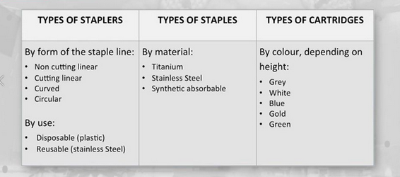 Definition of endoscopic linear stapler